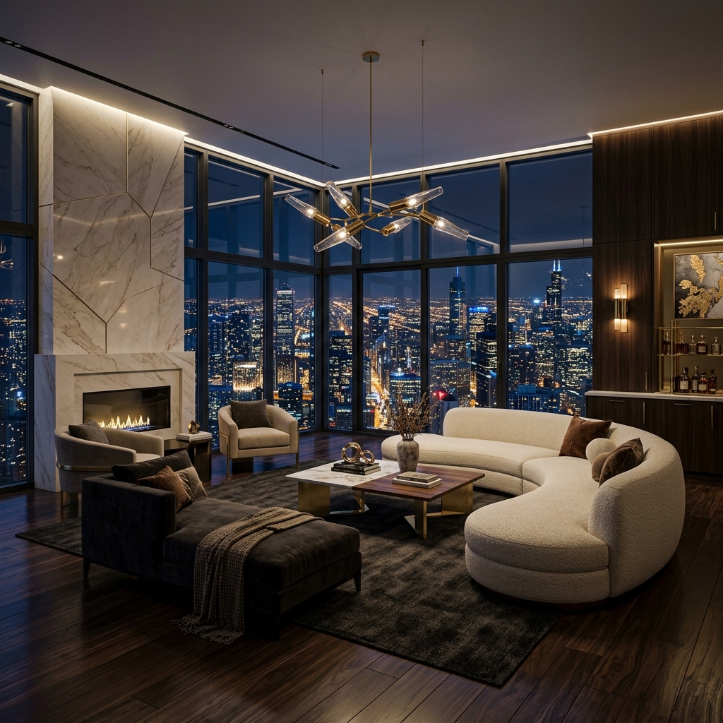 Luxury penthouse interior